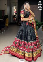Women's Tussar Silk Patola Print And Foil Worked Lehenga Choli