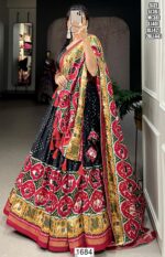 Women's Tussar Silk Patola Print And Foil Worked Lehenga Choli