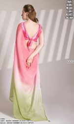 Today's New Launching Crunchy Chiffon Partywear Stylish Saree With Blouse