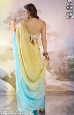 Today's New Launching Crunchy Chiffon Partywear Stylish Saree With Blouse