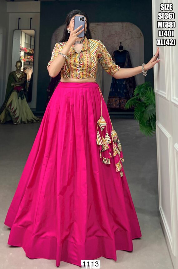 Our New Arrival! Readymade Cotton Printed Crop Top And Lehengas In Two Amazing Colour!