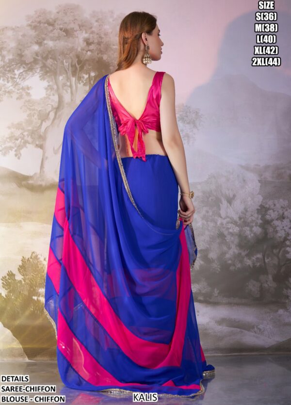 Pure Chiffon Party Wear Designer Un-Stitched Sarees At Unbelievable Prices