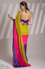 Pure Chiffon Party Wear Designer Un-Stitched Sarees At Unbelievable Prices