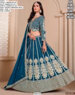 Designer Embroidered Shimmer Art Silk Lehenga Choli For Women's Weddings