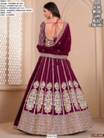 Designer Embroidered Shimmer Art Silk Lehenga Choli For Women's Weddings