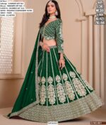 Designer Embroidered Shimmer Art Silk Lehenga Choli For Women's Weddings