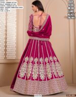 Designer Embroidered Shimmer Art Silk Lehenga Choli For Women's Weddings