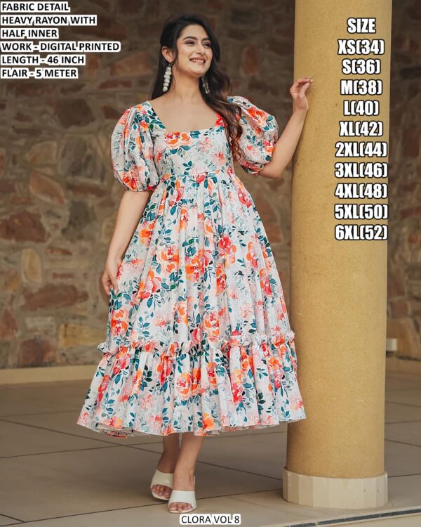 Best Beach And Partywear Rayon Midi One Piece Dress Collection 2025