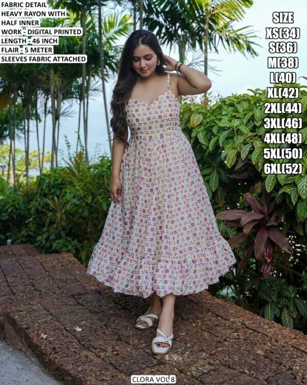 Best Beach And Partywear Rayon Midi One Piece Dress Collection 2025