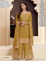 Comforting Chinon Thread Embroidered Festive Kurta-Sharara Sets