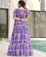 Presenting New Partywear Anarkali Faux Georgette Ruffle Flared Gowns