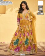 Presenting Our Trendy Gown And Dupatta In Beautiful Prints And Embroidered