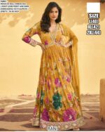 Presenting Our Trendy Gown And Dupatta In Beautiful Prints And Embroidered