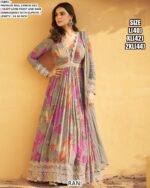 Presenting Our Trendy Gown And Dupatta In Beautiful Prints And Embroidered