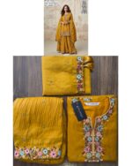 Organza Shimmer Silk Designer Three Piece Plazo Suits Perfect For A Graceful And Stylish Look