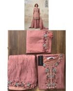 Organza Shimmer Silk Designer Three Piece Plazo Suits Perfect For A Graceful And Stylish Look