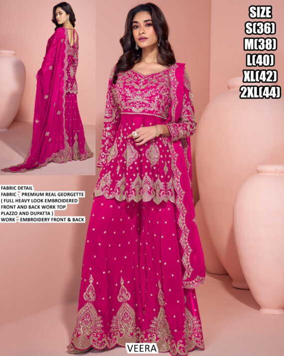 Buy Premium Real Georgette Embroidered Trendy Salwar Kameez Online