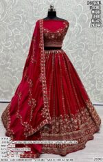 Brilliant Designer Wedding Bridal Wear Satin Chiffon Lehenga Choli