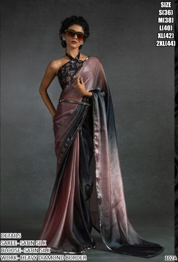 We Presents You With The Collection Of Satin Silk Shining Sarees At The Best Price