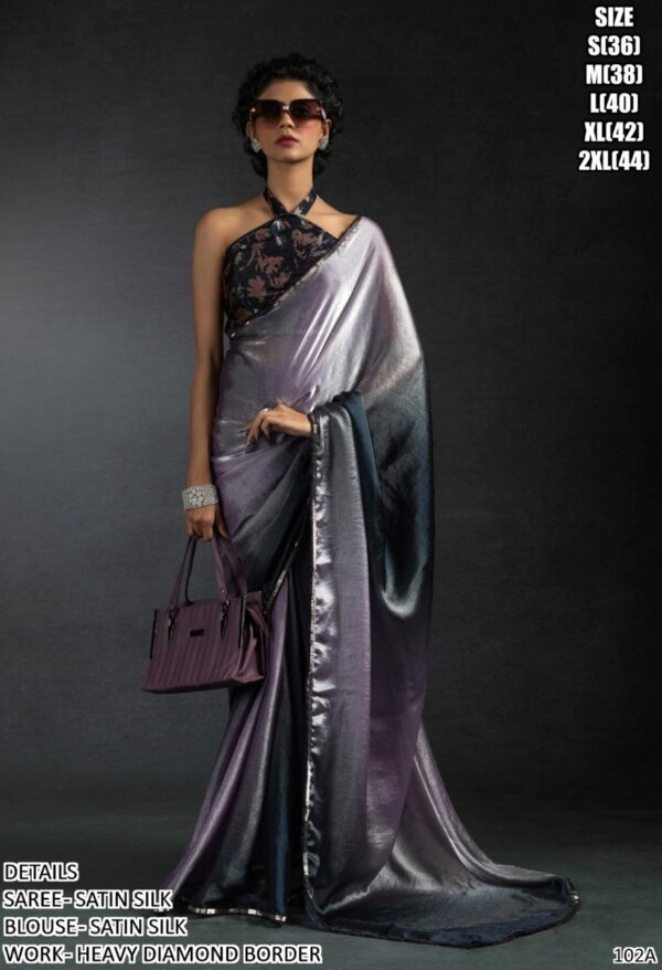We Presents You With The Collection Of Satin Silk Shining Sarees At The Best Price