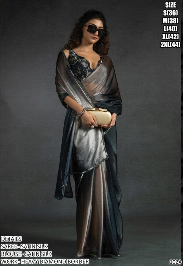 We Presents You With The Collection Of Satin Silk Shining Sarees At The Best Price