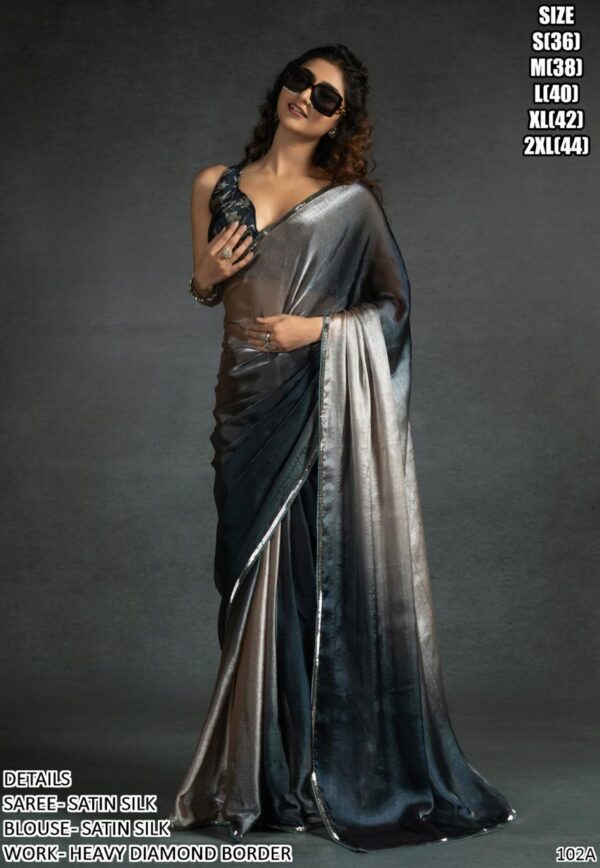 We Presents You With The Collection Of Satin Silk Shining Sarees At The Best Price