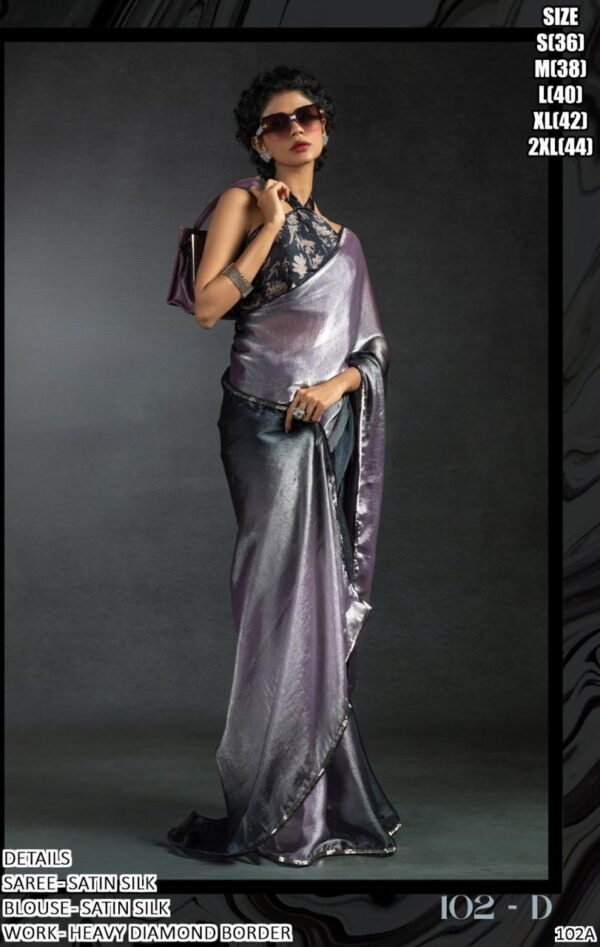 We Presents You With The Collection Of Satin Silk Shining Sarees At The Best Price
