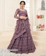 Heavy Butterfly Net Beautiful Embroidery Work Bridal Lehenga Choli