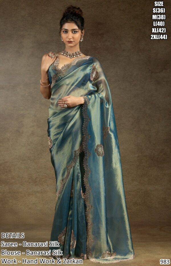 Make Your Look Unique In Parties By Opting For This Zarkan Worked Banarasi Silk Sarees