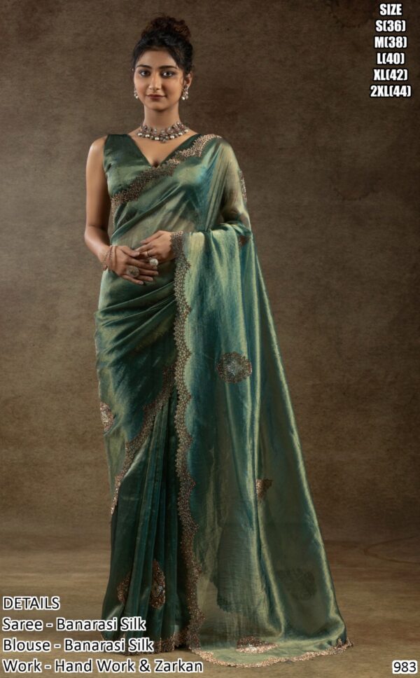 Make Your Look Unique In Parties By Opting For This Zarkan Worked Banarasi Silk Sarees