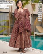 Heavy Digital Printed Mal Cotton Festive Wear Anarkali Kurti Set With Dupatta, Book Online!