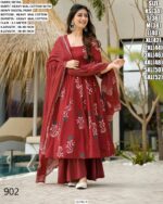 Heavy Digital Printed Mal Cotton Festive Wear Anarkali Kurti Set With Dupatta, Book Online!