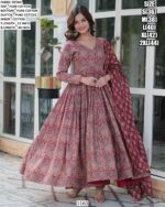 Exquisite Designer 100% Cotton Long Anarkali Kurti Sets For Women