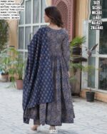 Exquisite Designer 100% Cotton Long Anarkali Kurti Sets For Women