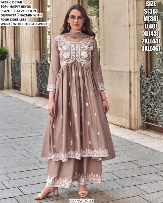 Fashionable Worked Heavy Rayon Readymade Salwar Kameez Collection