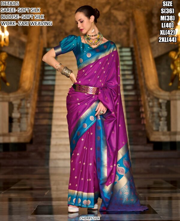 Enrich Your Wardrobe With Our Latest Collection Of Soft Silk Weaving Sarees