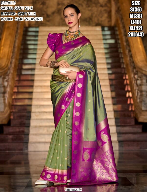 Enrich Your Wardrobe With Our Latest Collection Of Soft Silk Weaving Sarees