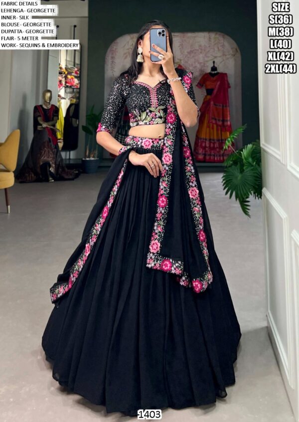 Immerse Yourself In Elegance With Our "Enchanted Evenings" Black Lehenga Choli
