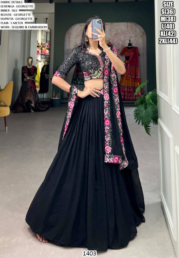 Immerse Yourself In Elegance With Our "Enchanted Evenings" Black Lehenga Choli