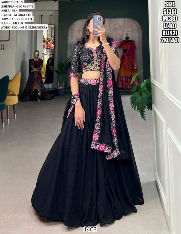 Immerse Yourself In Elegance With Our "Enchanted Evenings" Black Lehenga Choli
