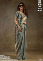 Satin Silk Luxurious Partywear One Minute Saree With Un-Stitched Blouse