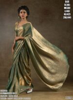 Satin Silk Luxurious Partywear One Minute Saree With Un-Stitched Blouse
