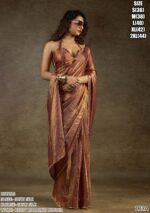 Satin Silk Luxurious Partywear One Minute Saree With Un-Stitched Blouse