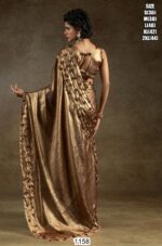 Glamorous Two Tone Satin Silk Readymade Sarees For Cocktail Parties