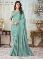 Glorious Silk Embroidered Partywear Un-Stitched Blouse And Sarees Online