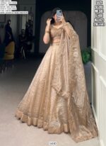 Golden Glamour! Mesmerizing Gold Crush Sequins Thread Worked Lehenga Choli