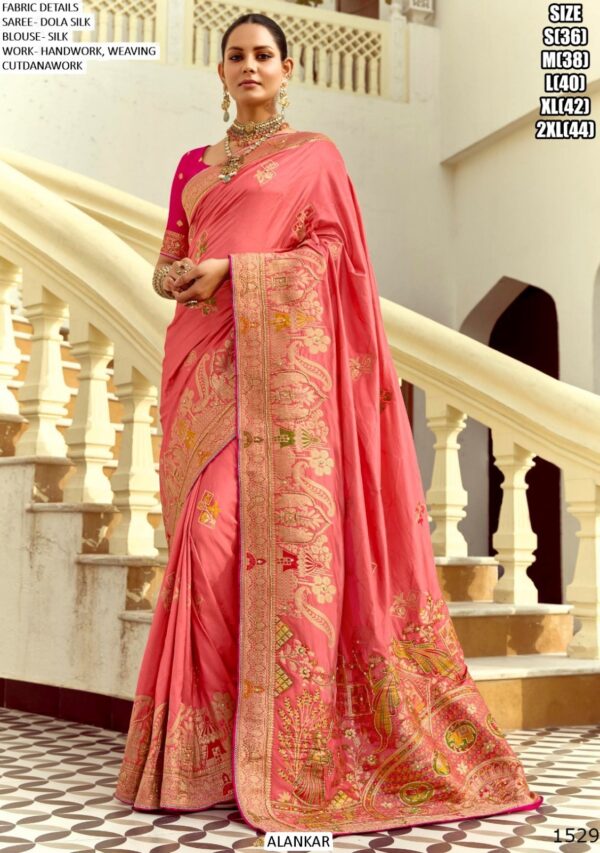 Drape Yourself In The Resplendent Charm Of The Ethnicrang's Latest Designer Dola Silk Sarees