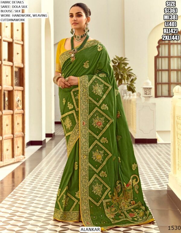 Drape Yourself In The Resplendent Charm Of The Ethnicrang's Latest Designer Dola Silk Sarees