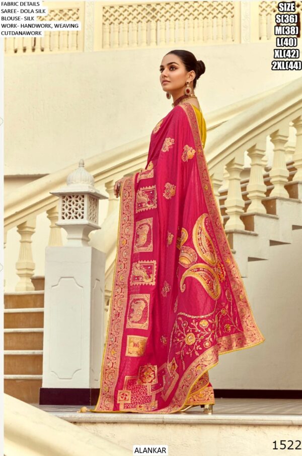Drape Yourself In The Resplendent Charm Of The Ethnicrang's Latest Designer Dola Silk Sarees