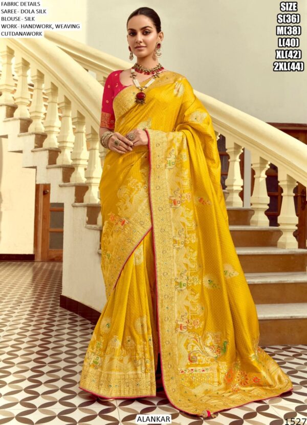 Drape Yourself In The Resplendent Charm Of The Ethnicrang's Latest Designer Dola Silk Sarees